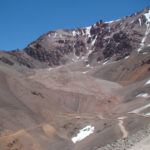 Glaciar de escombros El Paso, Ruta internacional 150 en el límite con Chile (Paso de Agua Negra). (Foto: L. Perucca).