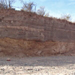 Estructuras paleosísmicas en depósitos pleistocenos en la quebrada del Río Acequión. Precordillera Oriental (Foto. L. Perucca).